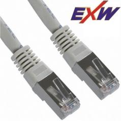 Patch kábel Cat5E F/ UTP   0,3m  szürke 50µ" PVC EXW [18366]