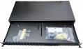 Patch panel optikai Üres 24p (SC slx/LCdlx) rack 19" 1U fiókos OEM [18995]-a