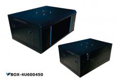 Rack szekrény  4U fali 19" 600x450 fekete VF [19031]