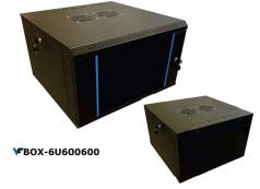 Rack szekrény  6U fali 19" 600x600 fekete VF [19037]