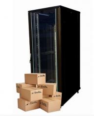 Rack szekrény 42U álló 19" fekete lapraszerelt TO-42U610G7 X-Tech