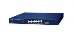 Switch  1G 18p (16x100M/1GRJ45 PoE+2x1G SFP) GS-2210-16P2S Planet [19125]