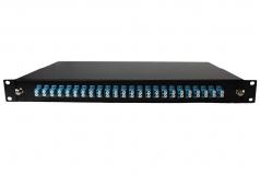 Patch panel optikai 48p (24xLC/UPC dlx) SM rack 19" 1U OptiC [19139]