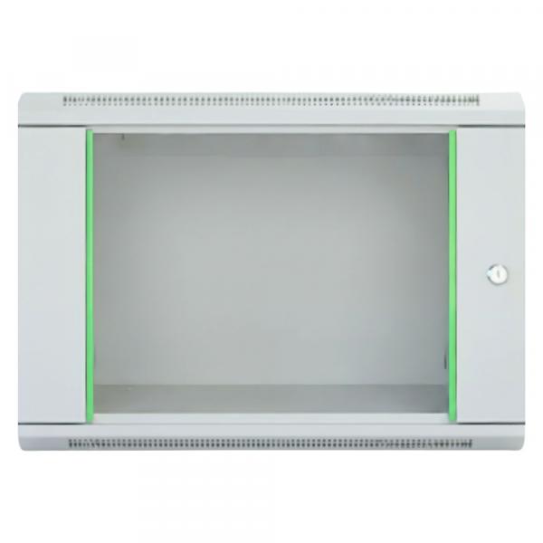 Rack szekrény  9U fali 19" 600x 600 szürke üveg a. RackSys [19178]