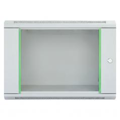 Rack szekrény  9U fali 19" 600x 600 szürke üveg a. RackSys [19178]