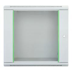 Rack szekrény 12U fali 19" 600x 450 szürke üveg a. RackSys [19182]