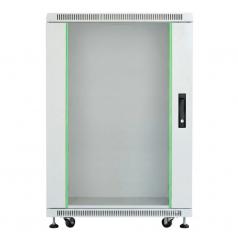 Rack szekrény 18U álló 19" 600x 800 szürke üveg a. RackSys [19190]