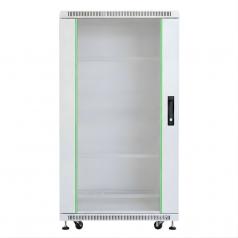 Rack szekrény 22U álló 19" 600x 600 szürke üveg a. RackSys [19198]