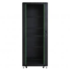 Rack szekrény 32U álló 19" 600x 600 fekete üveg a. RackSys [19219]