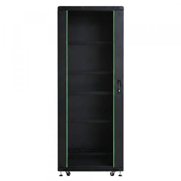 Rack szekrény 32U álló 19" 800x1000 fekete üveg a. RackSys [19227]