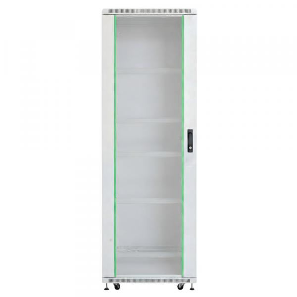 Rack szekrény 37U álló 19" 600x 600 szürke üveg a. RackSys [19228]