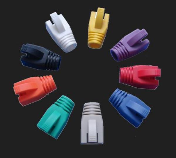 Törésgátló RJ45 STP Cat6A gumi  szürke EXW [19285]