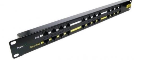 Tápegység PoE injector patch panel 12 port 100M rack 19" 1U OEM *[20124]