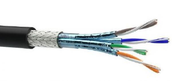 Kábel Cat6A S/FTP kültéri HDPE 500m fekete PL [20161]