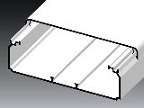 Kcs 120x40mm kábelcsatorna fehér 2m/szál EKD 120X40 HD Kopos