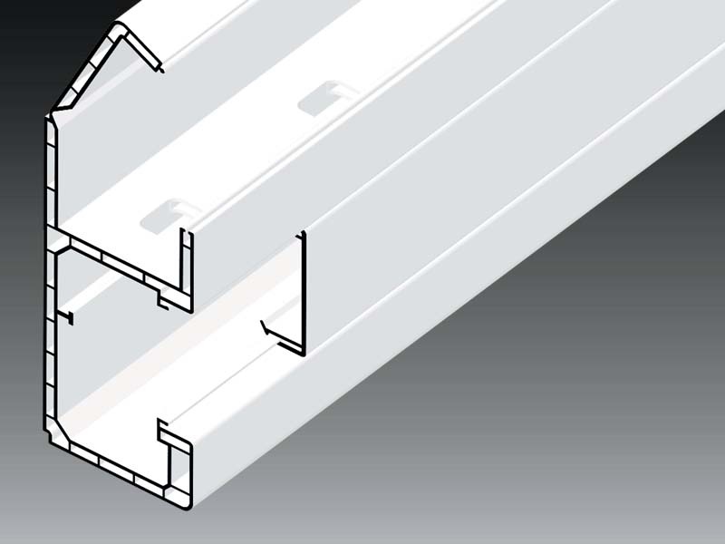 Kcs 120x55mm parapet csatorna fehér 2m/szál PK 120X55 D HD Kopos