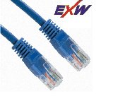 Patch kábel Cat5E  UTP   0,5m kék 50µ"  PVC EXW [7027]