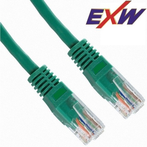 Patch kábel Cat5E  UTP  1m zöld 50µ"  PVC EXW [7042]