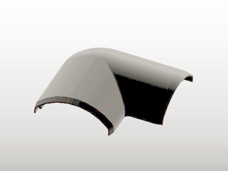 Kcs 35x11mm sík-idom LO szürke 8833 LB Kopos