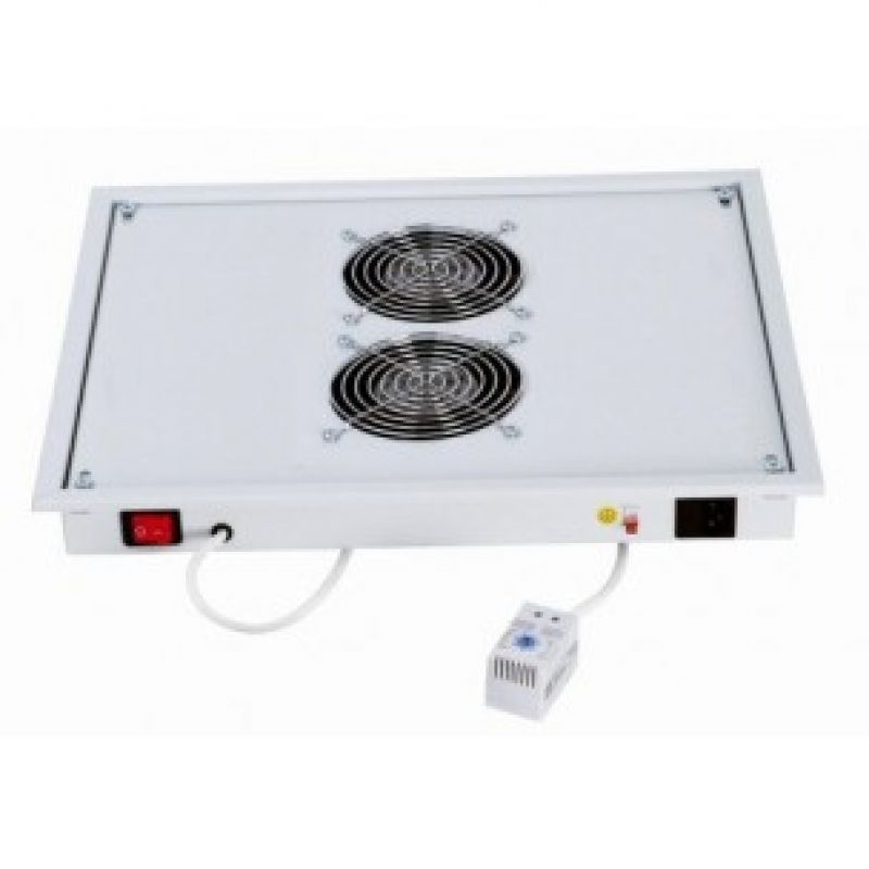 Rack szekr. ventilátor tetőmodul 2xVent+Term. szürke RAC-CH-X03-X3 Triton