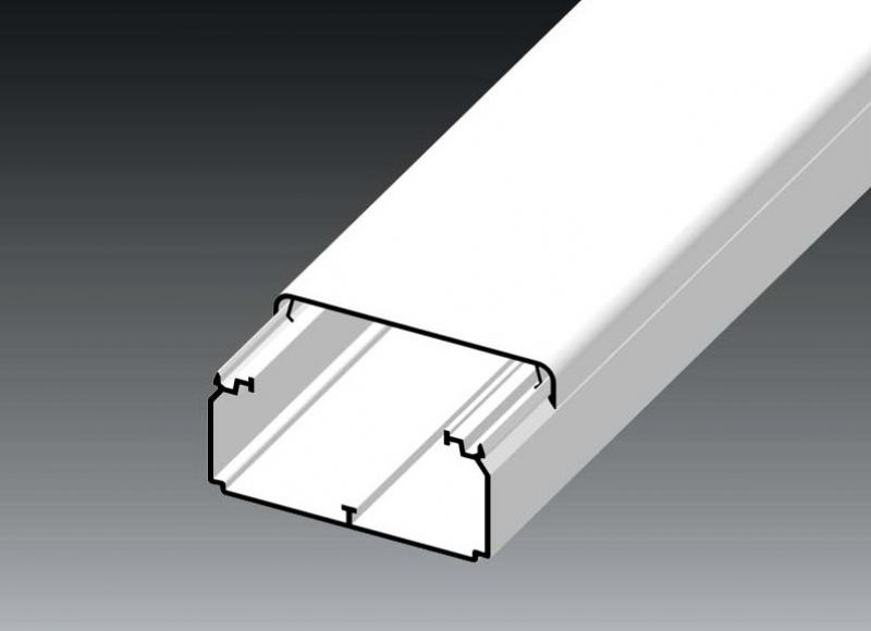 Kcs 80x 40mm kábelcsatorna fehér 2m/szál EKD 80x40 HD Kopos