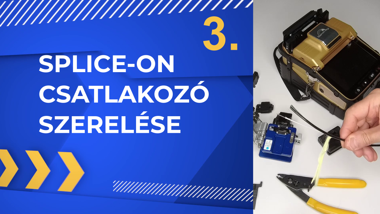 Splice-on csatlakozó szerelése | 3. Hegesztés Micro ADSS kábelre